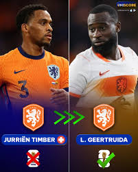 Timber Out, Geertruida In: Netherlands Suffer Blow Ahead of World Cup